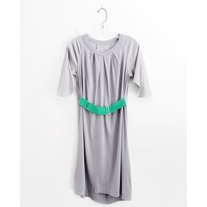 VPL Cool Grey Green Belt Cocoon Dress sz 4